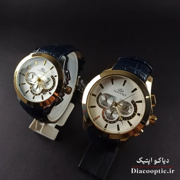 ساعت مچی ست برند الگانس مدل 1180 بند چرمی - تصویر 5