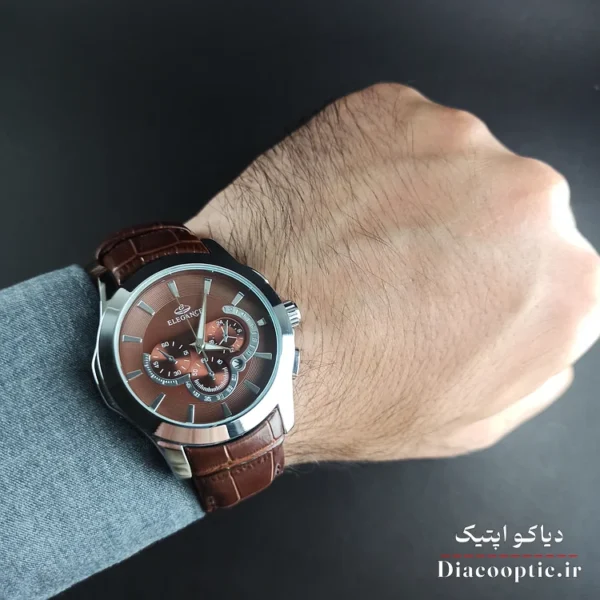 ساعت مچی ست برند الگانس مدل 1182 بند چرمی - تصویر 3