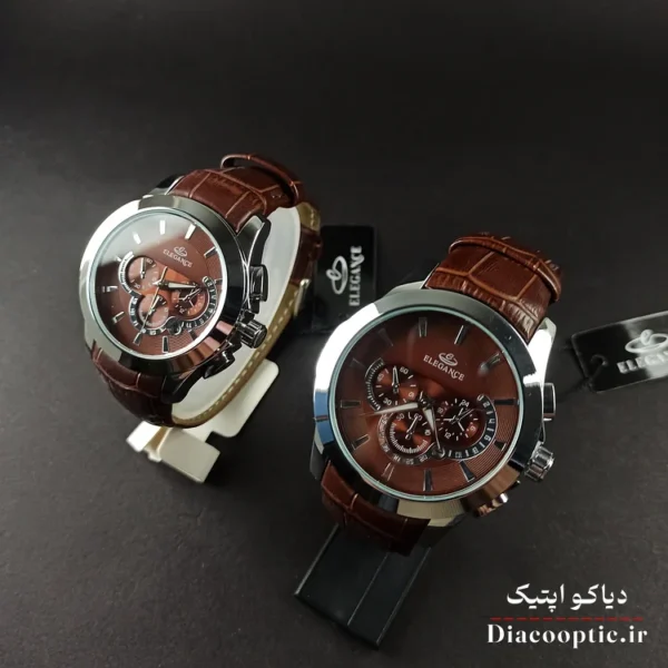 ساعت مچی ست برند الگانس مدل 1182 بند چرمی - تصویر 6