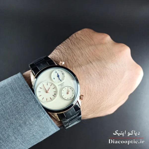 ساعت مچی مردانه برند تیسوت سه موتور مدل Tis1146 استیل - تصویر 12