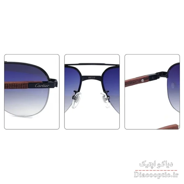 عینک آفتابی مردانه خلبانی اورجینال برند کارتیر مدل CT8200868 - تصویر 6