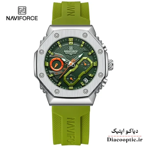 ساعت مچی زنانه برند نیوی فورس سه موتور مدل Do-NAVIFORCE 8035 بند رابر - تصویر 3