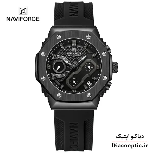 ساعت مچی زنانه برند نیوی فورس سه موتور مدل Do-NAVIFORCE 8035 بند رابر - تصویر 4