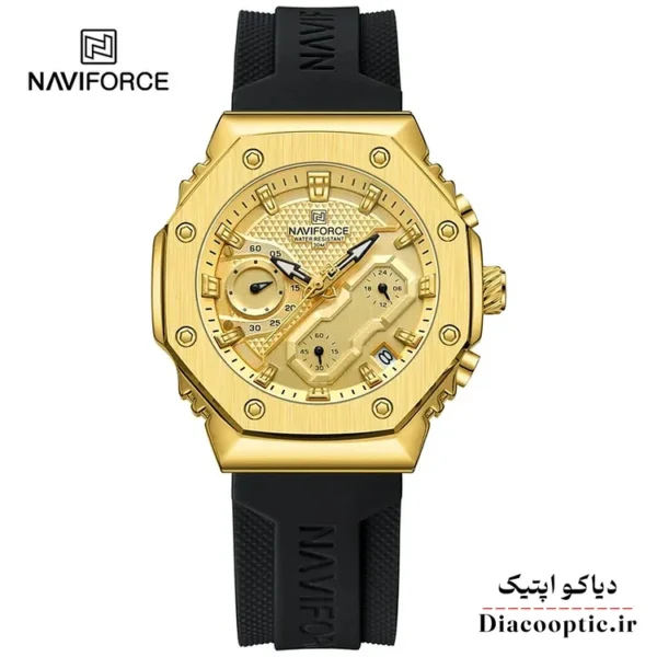 ساعت مچی زنانه برند نیوی فورس سه موتور مدل Do-NAVIFORCE 8035 بند رابر - تصویر 5