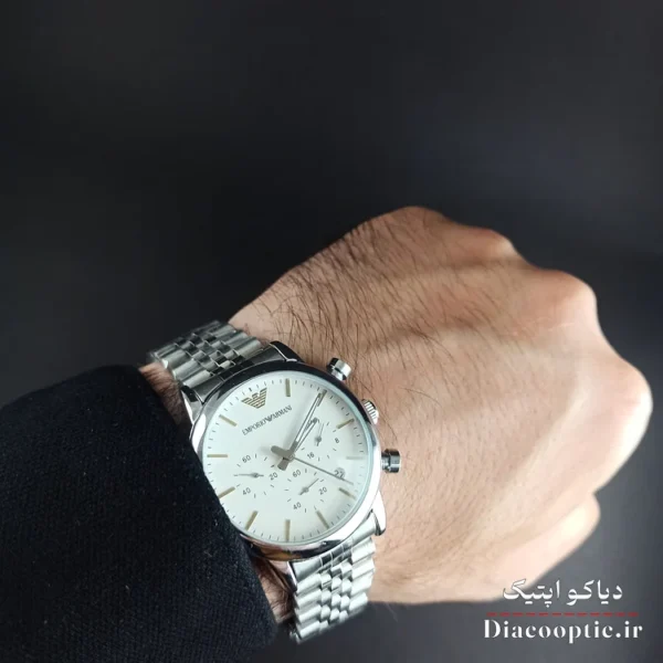 ساعت مچی مردانه برند امپریو آرمانی سه موتور مدل DO1116 استیل - تصویر 4