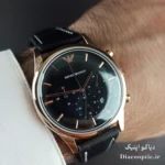 ساعت مچی مردانه برند امپریو آرمانی سه موتور مدل DO1151 بند چرم - تصویر 10