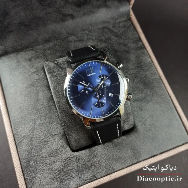 ساعت مچی مردانه برند کلوین کلین سه موتور مدل DO1151 بند چرم - تصویر 3