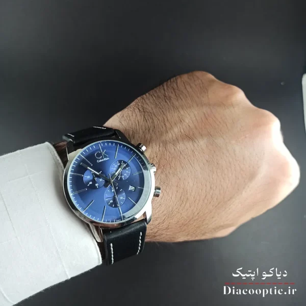 ساعت مچی مردانه برند کلوین کلین سه موتور مدل DO1151 بند چرم - تصویر 4