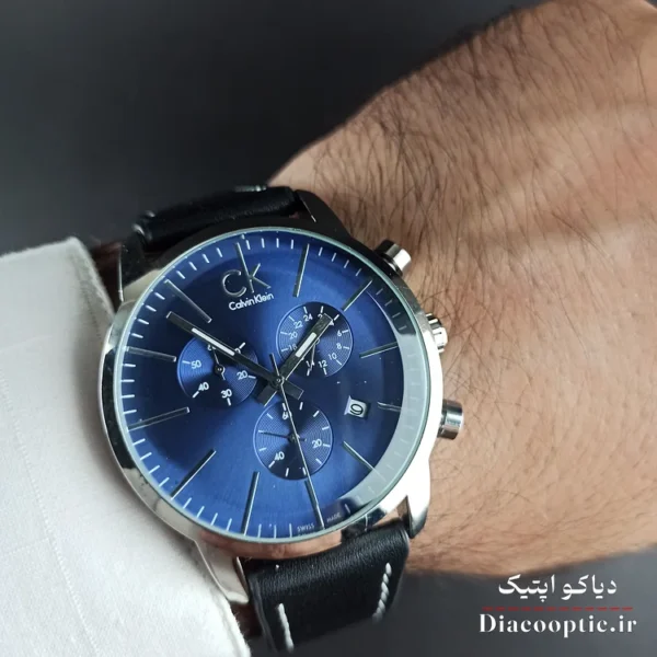 ساعت مچی مردانه برند کلوین کلین سه موتور مدل DO1151 بند چرم - تصویر 5