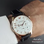 ساعت مچی مردانه برند امپریو آرمانی سه موتور مدل DO1151 بند چرم - تصویر 5