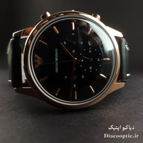 ساعت مچی مردانه برند امپریو آرمانی سه موتور مدل DO1151 بند چرم - تصویر 9