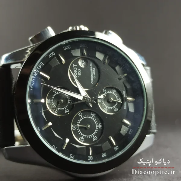 ساعت مچی مردانه برند تیسوت سه موتور مدل DO1153 بند چرم - تصویر 3