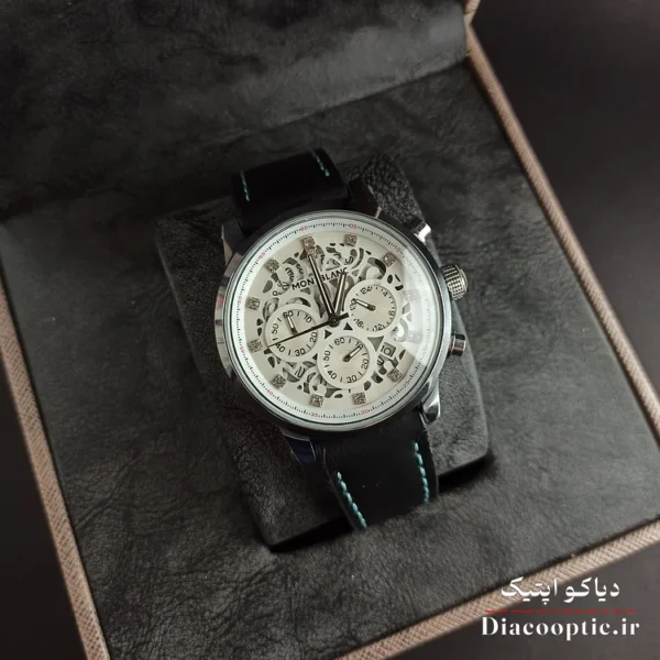ساعت مچی مردانه برند مونت بلانک سه موتور با بند اضافه مدل DO1154 - تصویر 8