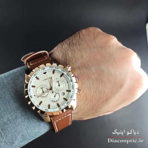 ساعت مچی مردانه برند کارتیر ۳ موتور مدل DO1174 بند چرم - تصویر 5