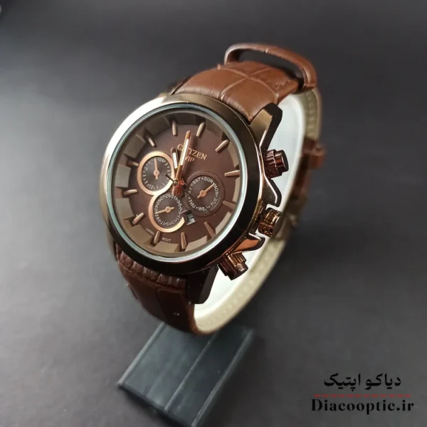 ساعت مچی زنانه موتور ژاپنی برند سیتیزن مدل DO1186 بند چرم - تصویر 9