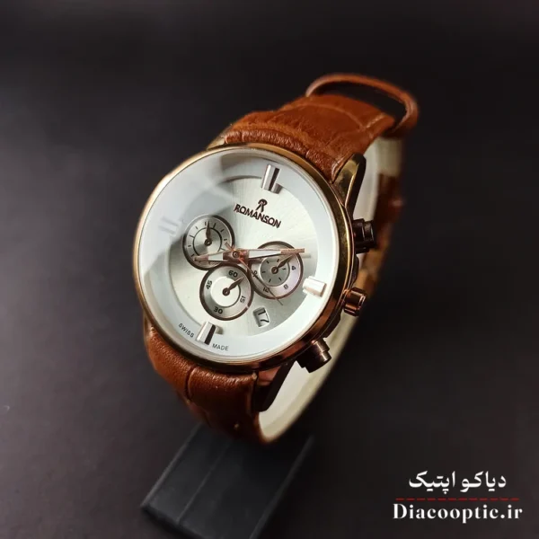 ساعت مچی زنانه موتور ژاپن برند رمانسون مدل DO1194 بند چرمی - تصویر 3