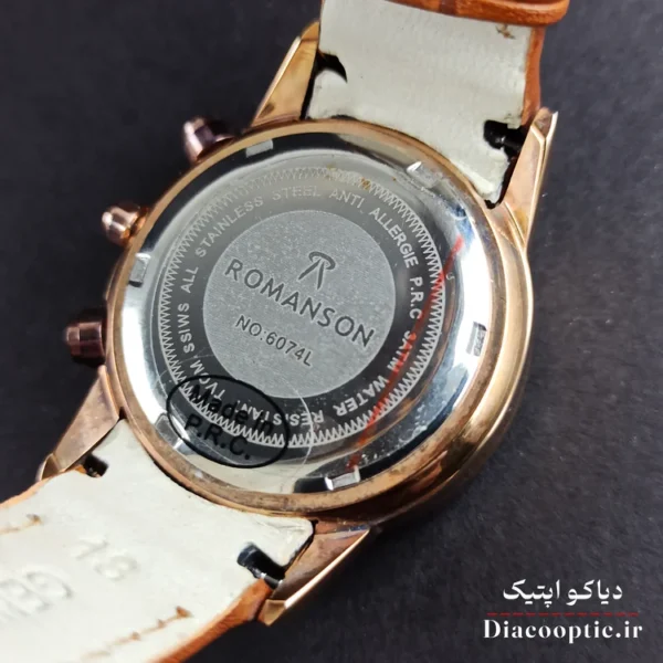ساعت مچی زنانه موتور ژاپن برند رمانسون مدل DO1194 بند چرمی - تصویر 6