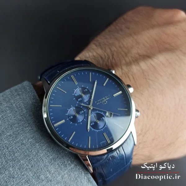 ساعت مچی مردانه موتور ژاپن برند سیتیزن مدل DO1195 بند چرمی - تصویر 8
