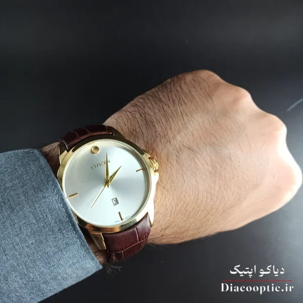 ساعت مچی مردانه موتور ژاپن برند سیتیزن مدل DO1196 بند چرمی - تصویر 4