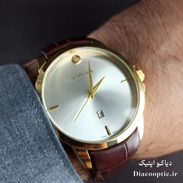 ساعت مچی مردانه موتور ژاپن برند سیتیزن مدل DO1196 بند چرمی - تصویر 5