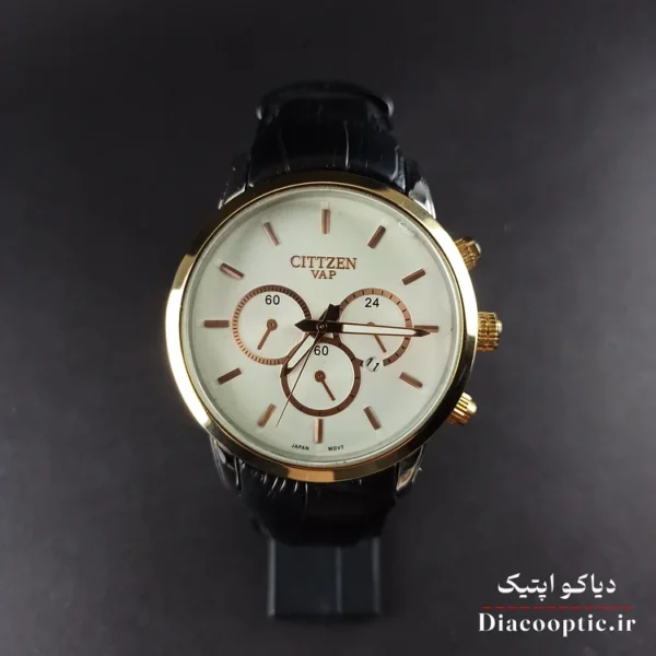 ساعت مچی مردانه موتور ژاپن برند سیتیزن مدل DO1198 بند چرمی - تصویر 2