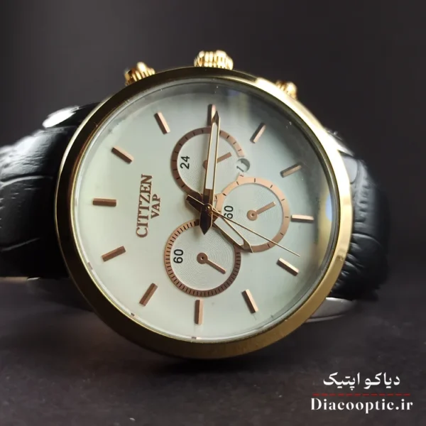 ساعت مچی مردانه موتور ژاپن برند سیتیزن مدل DO1198 بند چرمی - تصویر 4