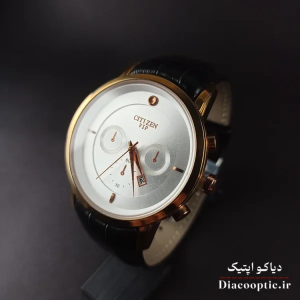 ساعت مچی مردانه موتور ژاپن برند سیتیزن مدل DO1199 بند چرمی - تصویر 3