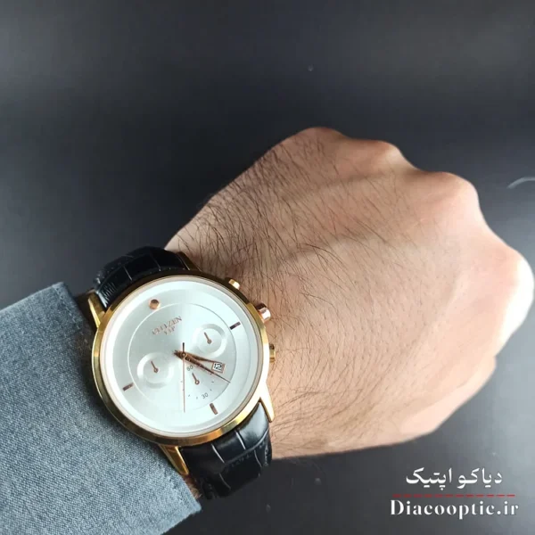 ساعت مچی مردانه موتور ژاپن برند سیتیزن مدل DO1199 بند چرمی - تصویر 5