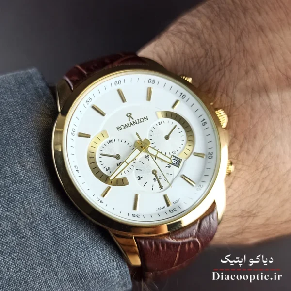 ساعت مچی مردانه موتور ژاپن برند رمانسون مدل DO1200 بند چرمی - تصویر 13