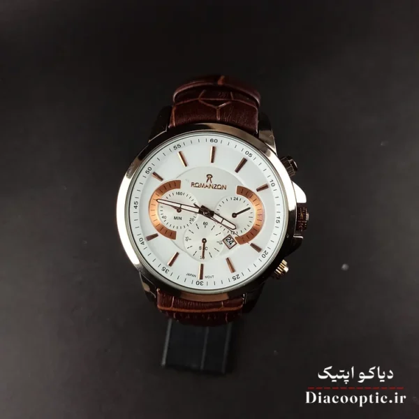 ساعت مچی مردانه موتور ژاپن برند رمانسون مدل DO1200 بند چرمی - تصویر 2