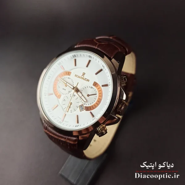 ساعت مچی مردانه موتور ژاپن برند رمانسون مدل DO1200 بند چرمی - تصویر 3