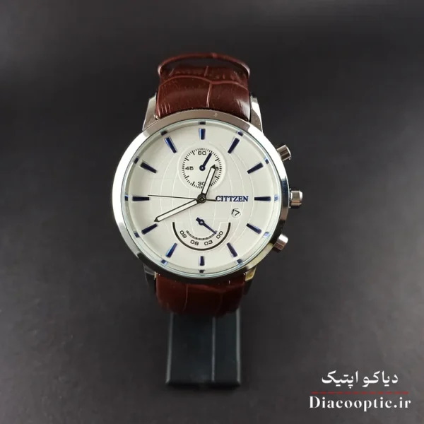 ساعت مچی مردانه موتور ژاپن برند سیتیزن مدل DO1202 بند چرمی - تصویر 2
