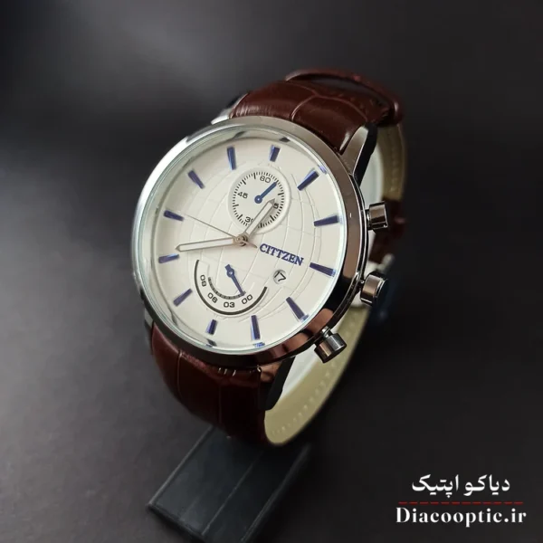 ساعت مچی مردانه موتور ژاپن برند سیتیزن مدل DO1202 بند چرمی - تصویر 3