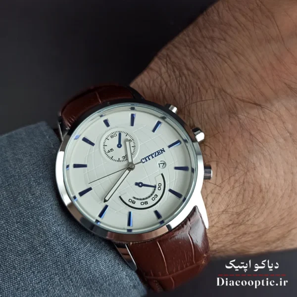 ساعت مچی مردانه موتور ژاپن برند سیتیزن مدل DO1202 بند چرمی - تصویر 8