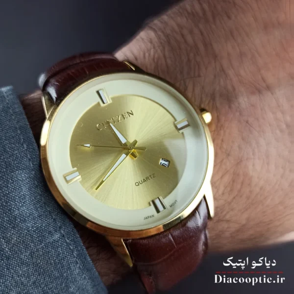 ساعت مچی مردانه موتور ژاپن برند سیتیزن مدل DO1203 بند چرمی - تصویر 10