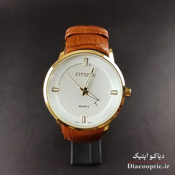 ساعت مچی مردانه موتور ژاپن برند سیتیزن مدل DO1203 بند چرمی - تصویر 2