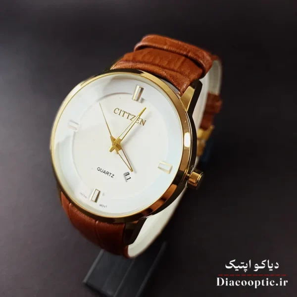 ساعت مچی مردانه موتور ژاپن برند سیتیزن مدل DO1203 بند چرمی - تصویر 3