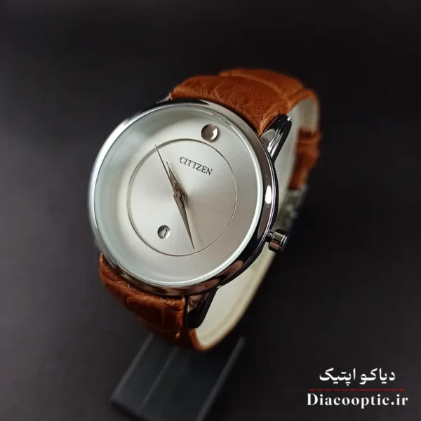 ساعت مچی زنانه موتور ژاپن برند سیتیزن مدل DO1207 بند چرمی - تصویر 7