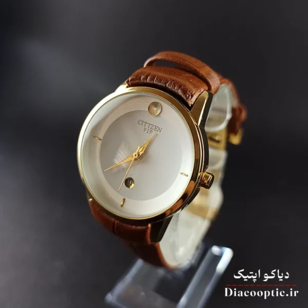 ساعت مچی زنانه موتور ژاپن برند سیتیزن مدل DO1211 بند چرمی - تصویر 13