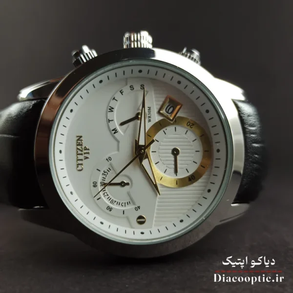 ساعت مچی زنانه موتور ژاپن برند سیتیزن مدل DO1215 بند چرمی - تصویر 4