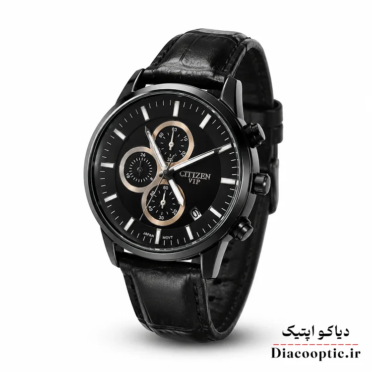 do1216-1.webp ساعت مچی زنانه موتور ژاپن برند سیتیزن مدل DO1216 بند چرمی - تصویر 1