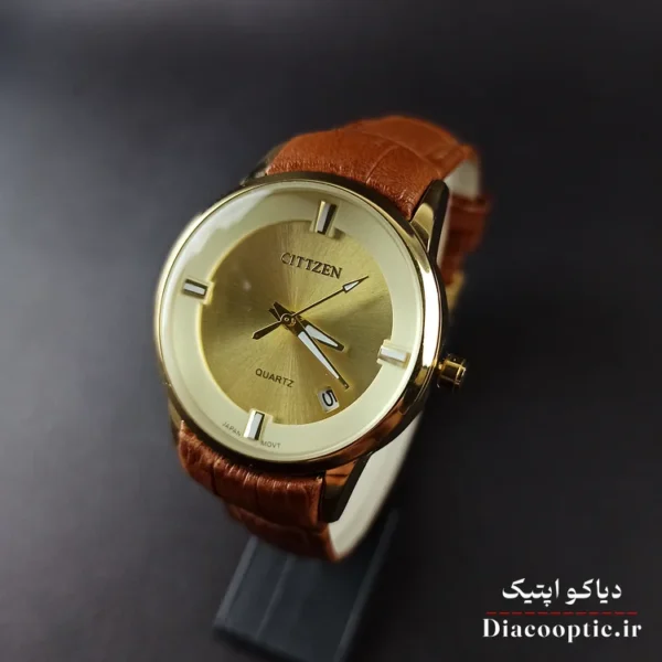 ساعت مچی زنانه موتور ژاپن برند سیتیزن مدل DO1217 بند چرمی - تصویر 12