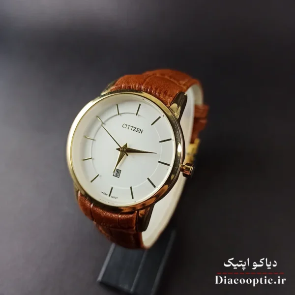 ساعت مچی زنانه موتور ژاپن برند سیتیزن مدل DO1222 بند چرمی - تصویر 3