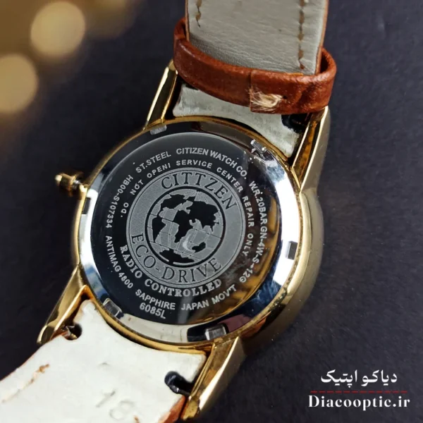ساعت مچی زنانه موتور ژاپن برند سیتیزن مدل DO1222 بند چرمی - تصویر 6