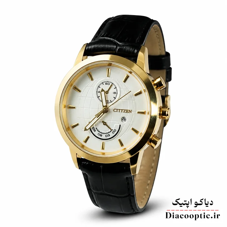 do1221-1.webp ساعت مچی زنانه موتور ژاپن برند سیتیزن مدل DO1221 بند چرمی - تصویر 1