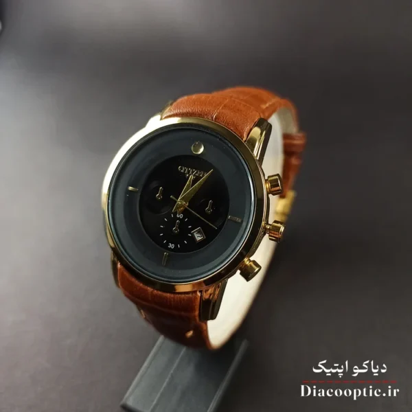 ساعت مچی زنانه موتور ژاپن برند سیتیزن مدل DO1223 بند چرمی - تصویر 8