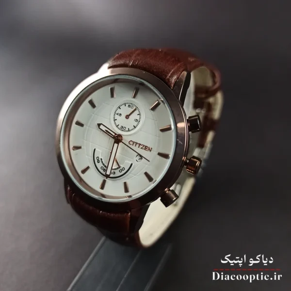ساعت مچی زنانه موتور ژاپن برند سیتیزن مدل DO1224 بند چرمی - تصویر 8