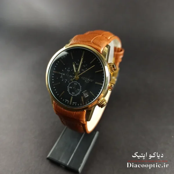 ساعت مچی زنانه موتور ژاپن برند سیتیزن مدل DO1225 بند چرمی - تصویر 3