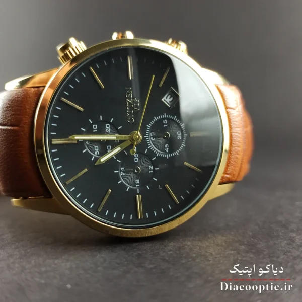 ساعت مچی زنانه موتور ژاپن برند سیتیزن مدل DO1225 بند چرمی - تصویر 4