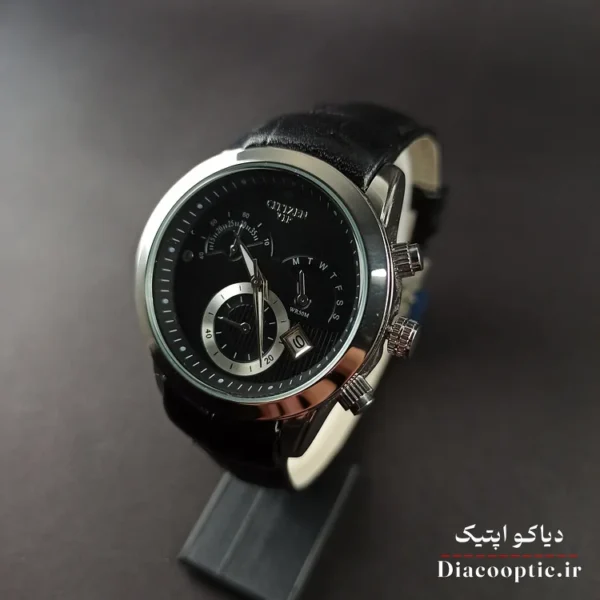 ساعت مچی زنانه موتور ژاپن برند سیتیزن مدل DO1227 بند چرمی - تصویر 3